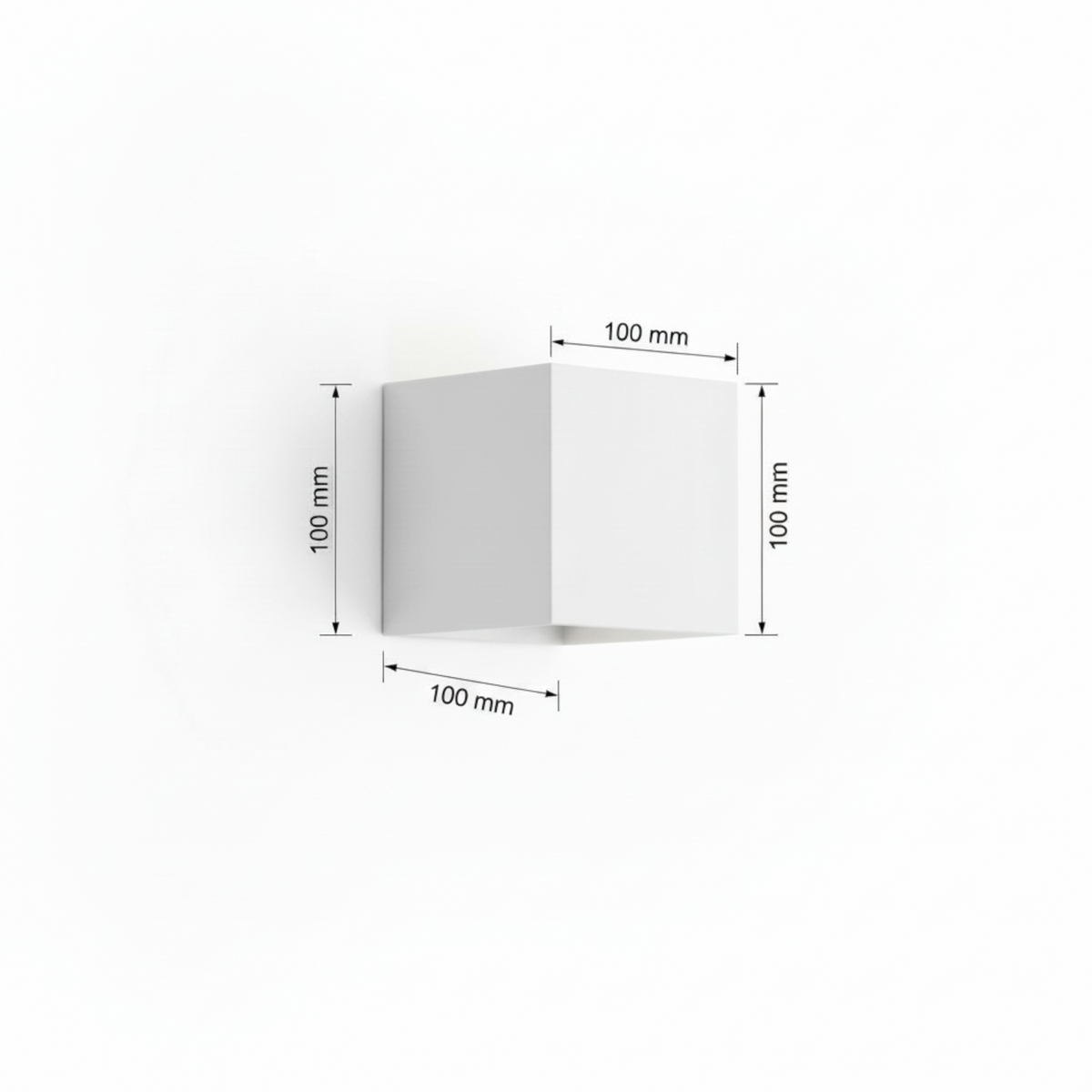 Ultra Beam Lighting Ltd white 6 watt LED up and down outdoor wall light with 100mm dimensions