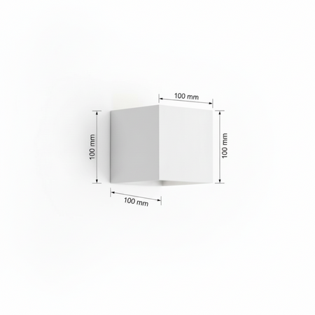 Ultra Beam Lighting Ltd white 6 watt LED up and down outdoor wall light with 100mm dimensions