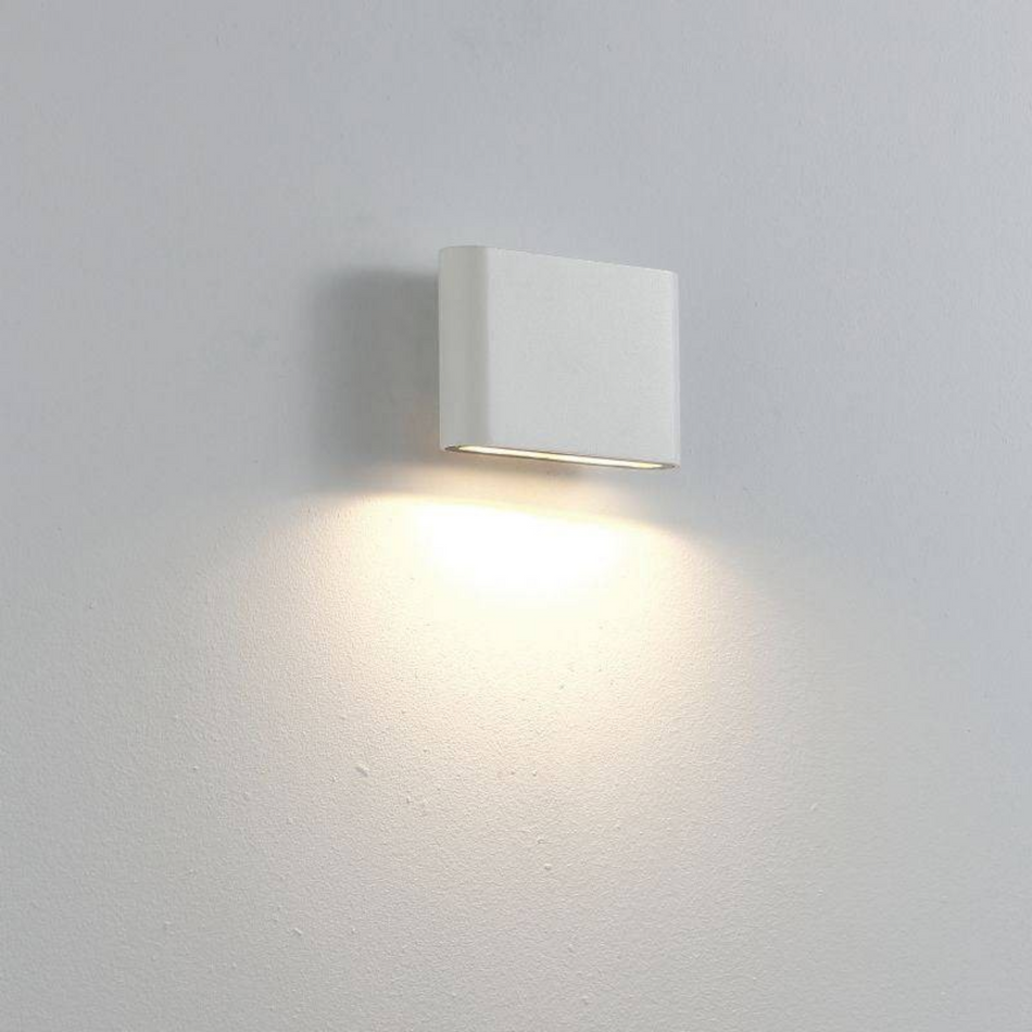 white ouside wall downlight mounted on a white wall