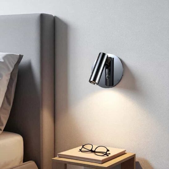 LWA260-CR 3 watt polished chrome recessed bedroom reading light