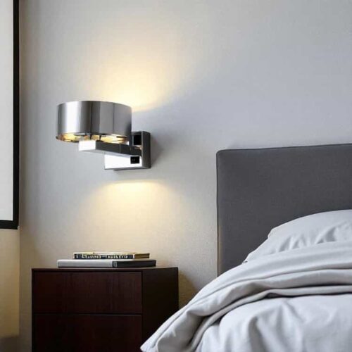 LWA298-CR polished chrome bedside wall light