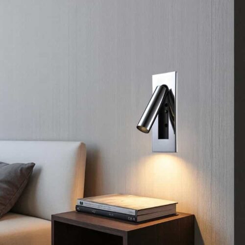 LWA322-CR 3 watt recessed chrome bedside reading light
