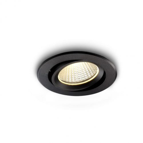 LDC336 9 watt black gimbal tilting LED soffit spotlights