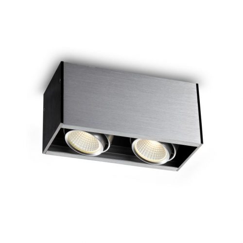 LBL108 10 watt twin brushed silver adjustable surface mounted downlight