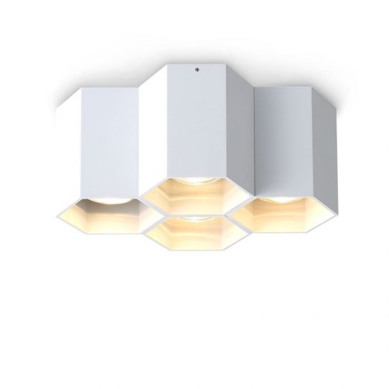 LBL254-WT 20 watt white surface mounted hexagonal LED downlight