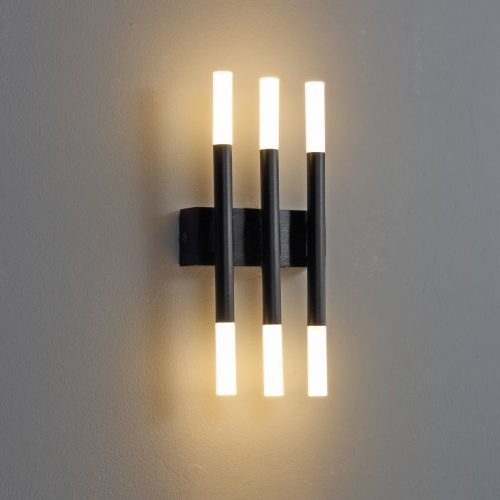 LWA241 6 watt black modern interior wall light fitting
