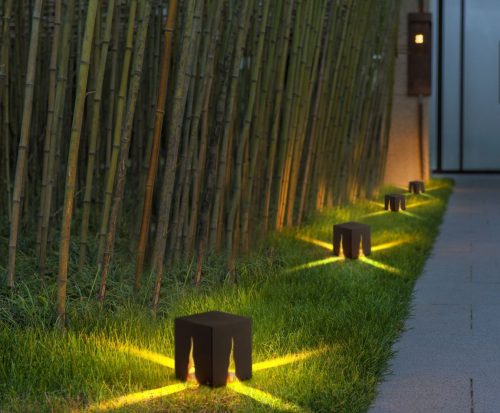 LFL050 4 watt outdoor path light installed