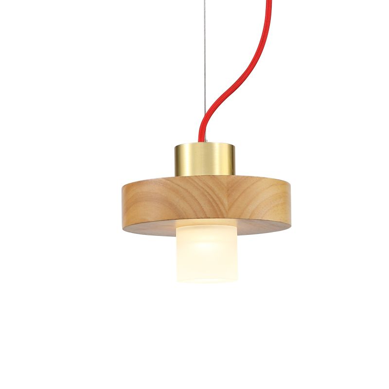 LPL349 5 Watt beech wood LED pendant ceiling light