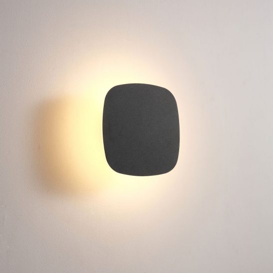 LWA432-BK 6 watt square black bathroom wall light