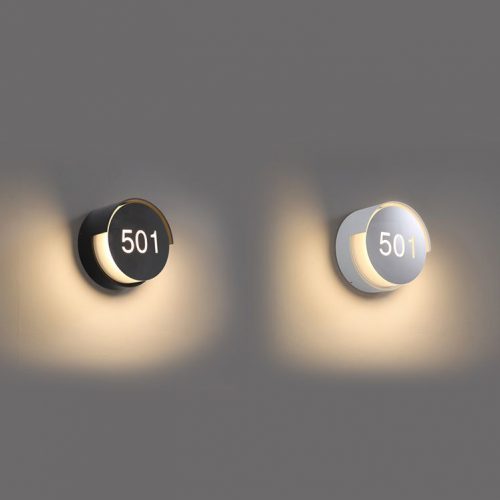 LWA384 IP65 waterproof illuminated LED hotel room numbers