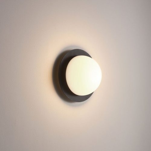 LWA447 4 Watt round black interior LED wall light- decorative interior wall light