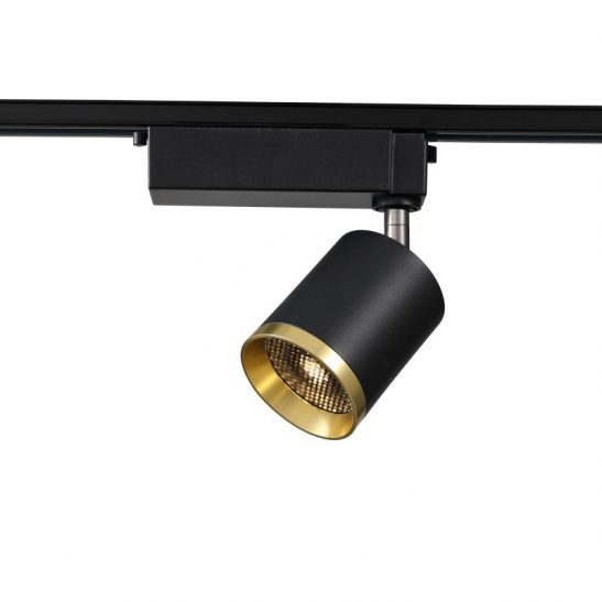 LSP195 16 watt black and gold LED track light fitting