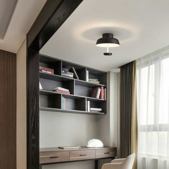 6 Watt Round Black Modern LED Ceiling Light