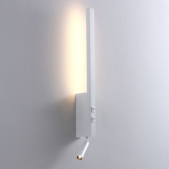 LWA474-WT wall mounted LED light with reading light