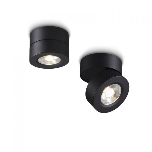 LSP705-BK 5 watt black adjustable surface ceiling spotlight