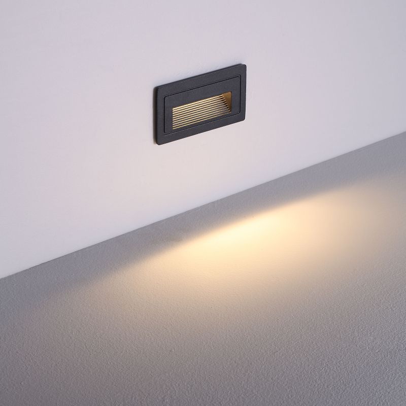 ODL703 3 watt rectangular recessed outdoor wall light