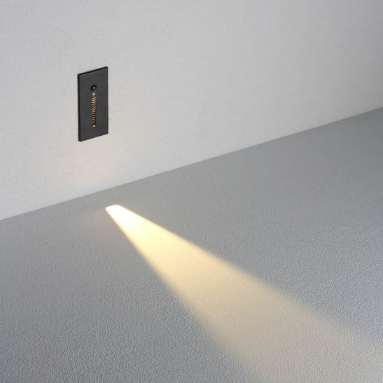 LSL711-BK 3 watt recessed wall light with sensor