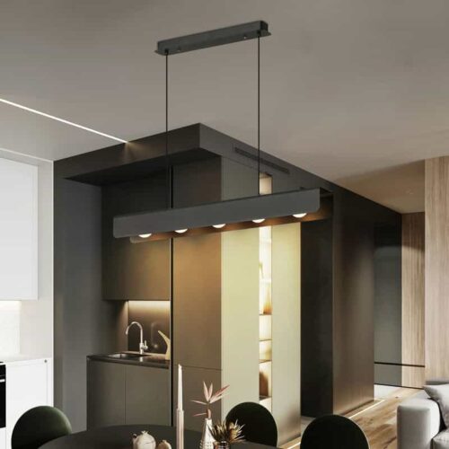 LPL410-BK 15 watt black linear LED pendant lamp