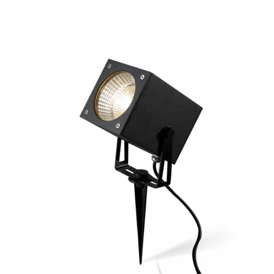 LSP189-IN220 12 watt square black LED garden spike light