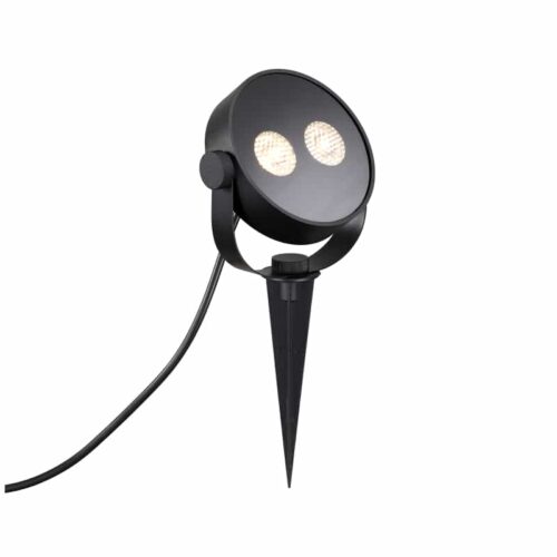 LSP271 12 watt round black outdoor LED spike light