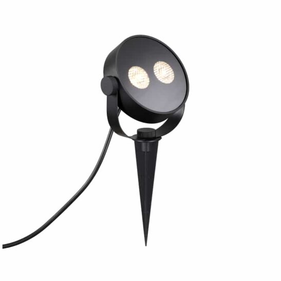 LSP271 12 watt round black outdoor LED spike light
