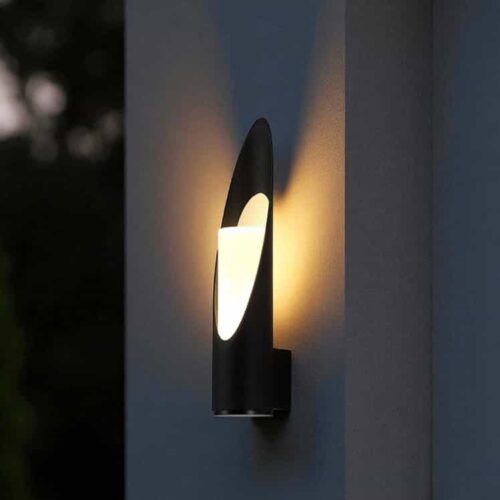 LWA310 5 watt modern black outdoor LED wall light