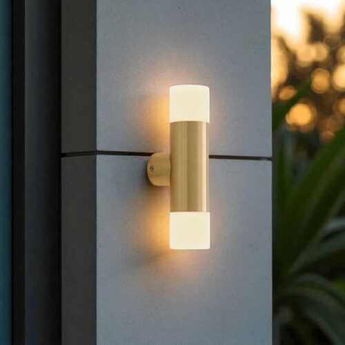 LWA372 6 watt brass up and down exterior wall light
