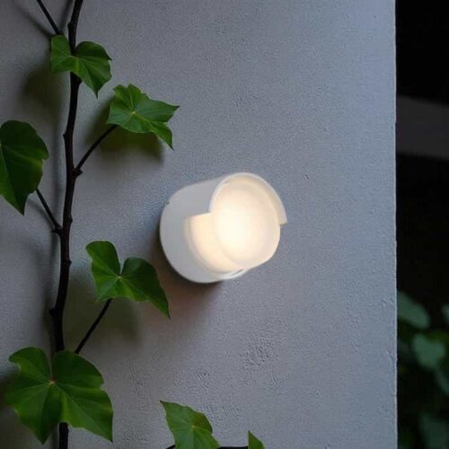 LWA382-WT 4 watt round white outside led wall light