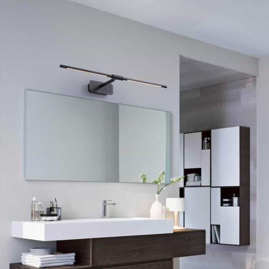 LWA506-BK-s 6 watt black bathroom over mirror light