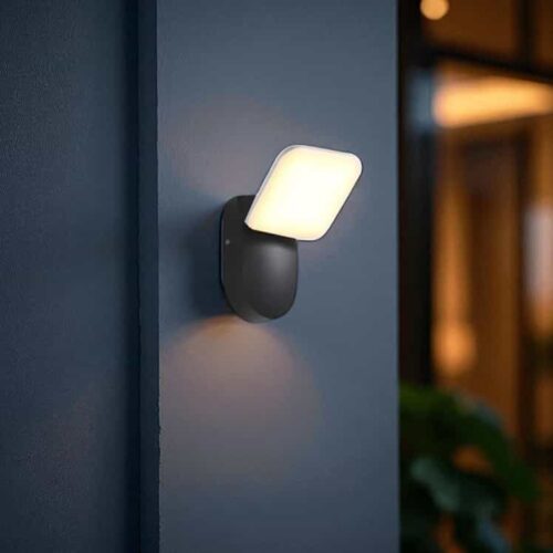 LWA703-BK 12 watt black outdoor led wall light