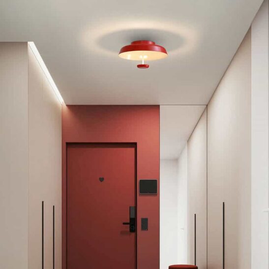 6 Watt Round Red Modern LED Ceiling Light