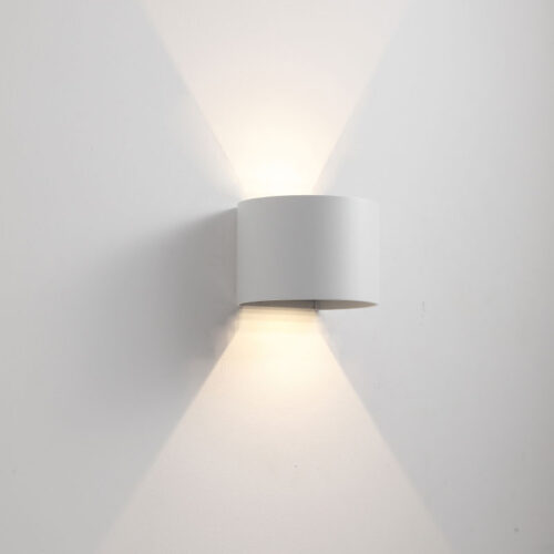 LWA288A-WT 6 watt round white bathroom wall light fitting